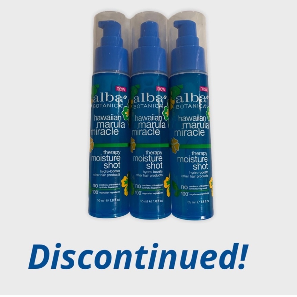 Lot of 3 Alba Botanica Hawaiian Marula Miracle Therapy Moisture Shot 1.8 Fl Oz